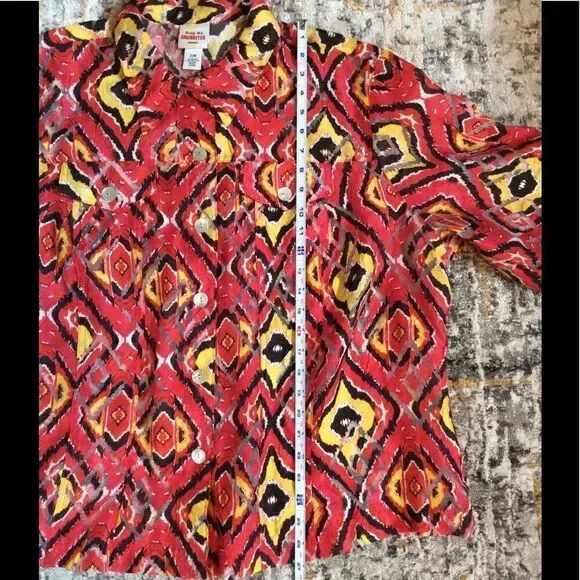 GORGEOUS RUBY RD FAVORITES LINEN BLEND SHIRT! - Picture 6 of 8